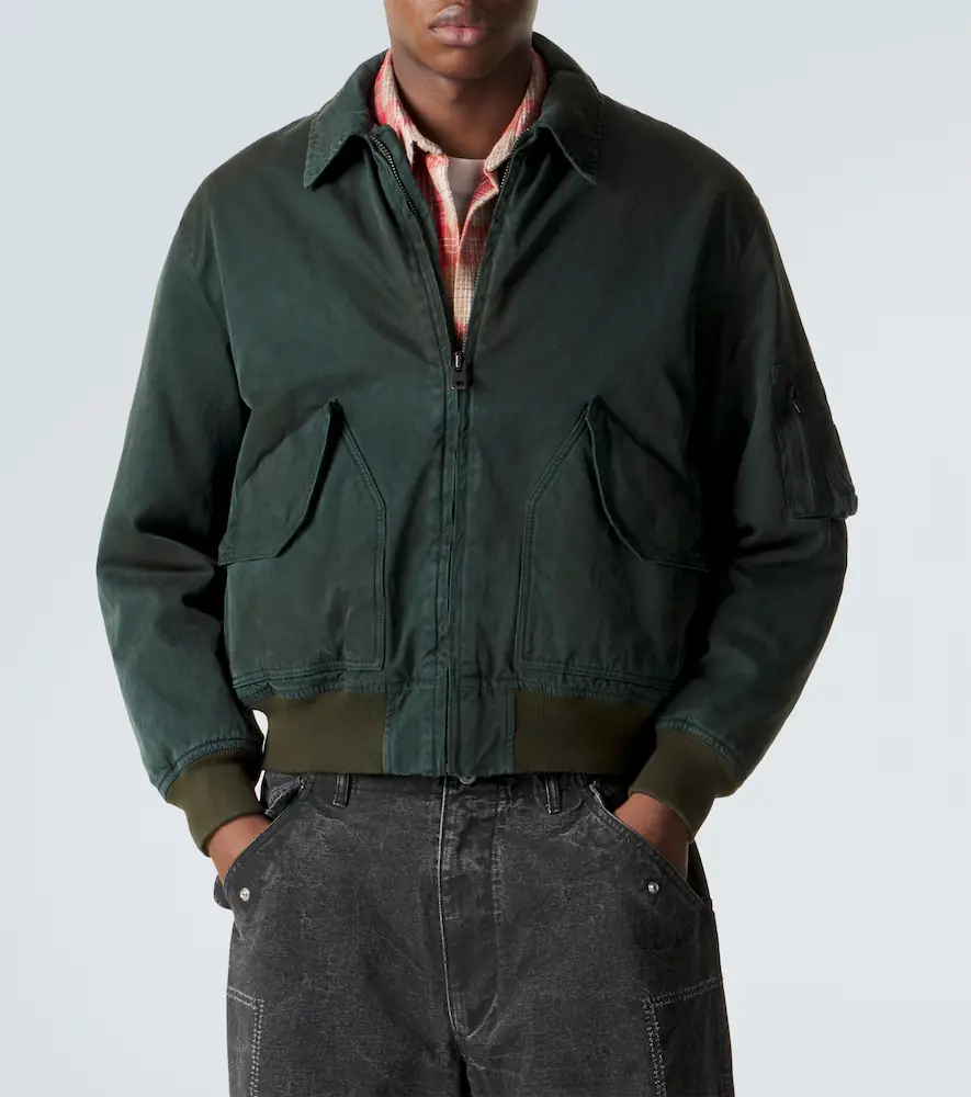 A.PRESSE A. Presse Vintage silk and cotton bomber jacket | Thumbnail 2