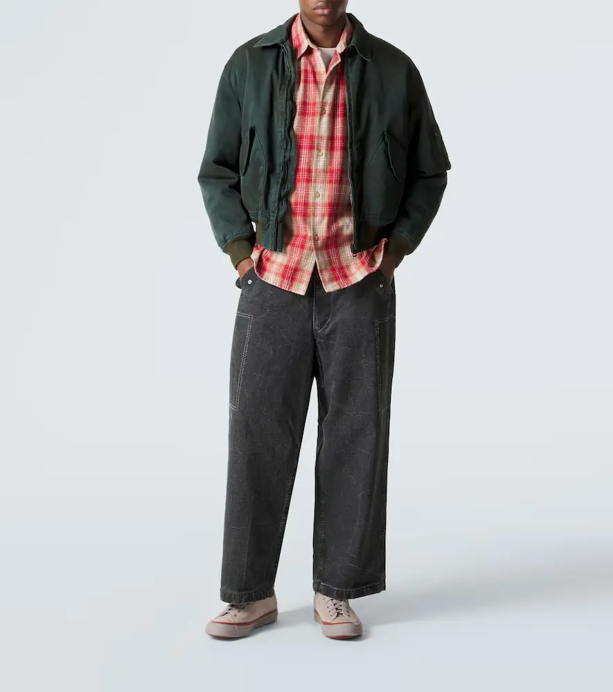 A.PRESSE A. Presse Vintage silk and cotton bomber jacket | Thumbnail 4