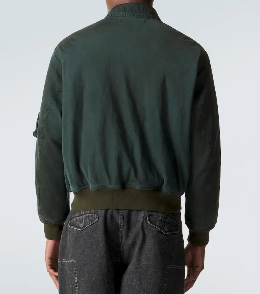 A.PRESSE A. Presse Vintage silk and cotton bomber jacket | Thumbnail 5