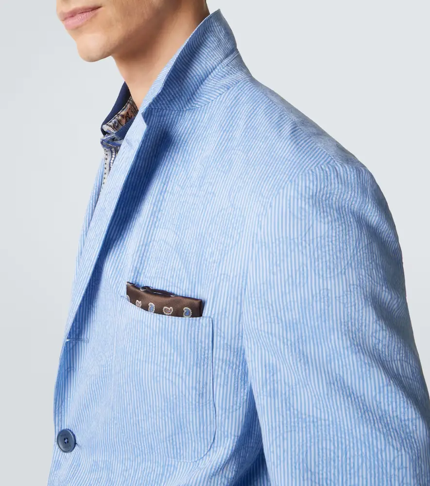 Etro Woven cotton jersey blazer | Thumbnail 3 Etro Woven cotton jersey blazer | Thumbnail 3