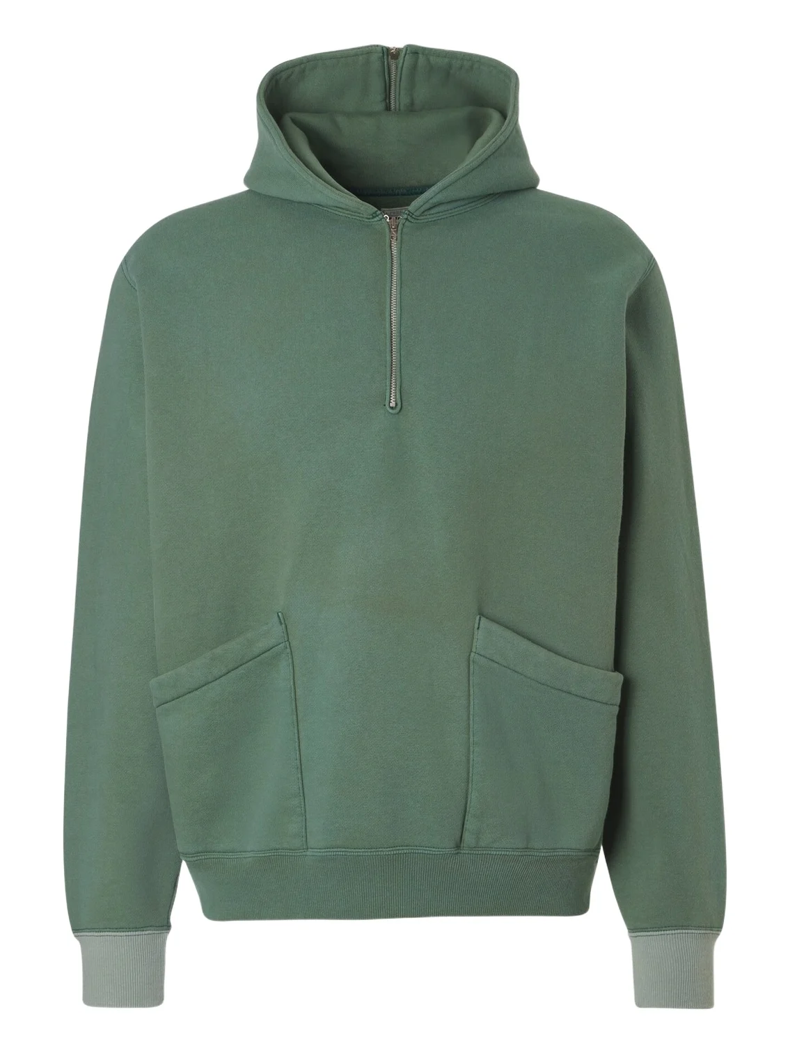 A.PRESSE A. Presse Vintage cotton jersey half-zip hoodie