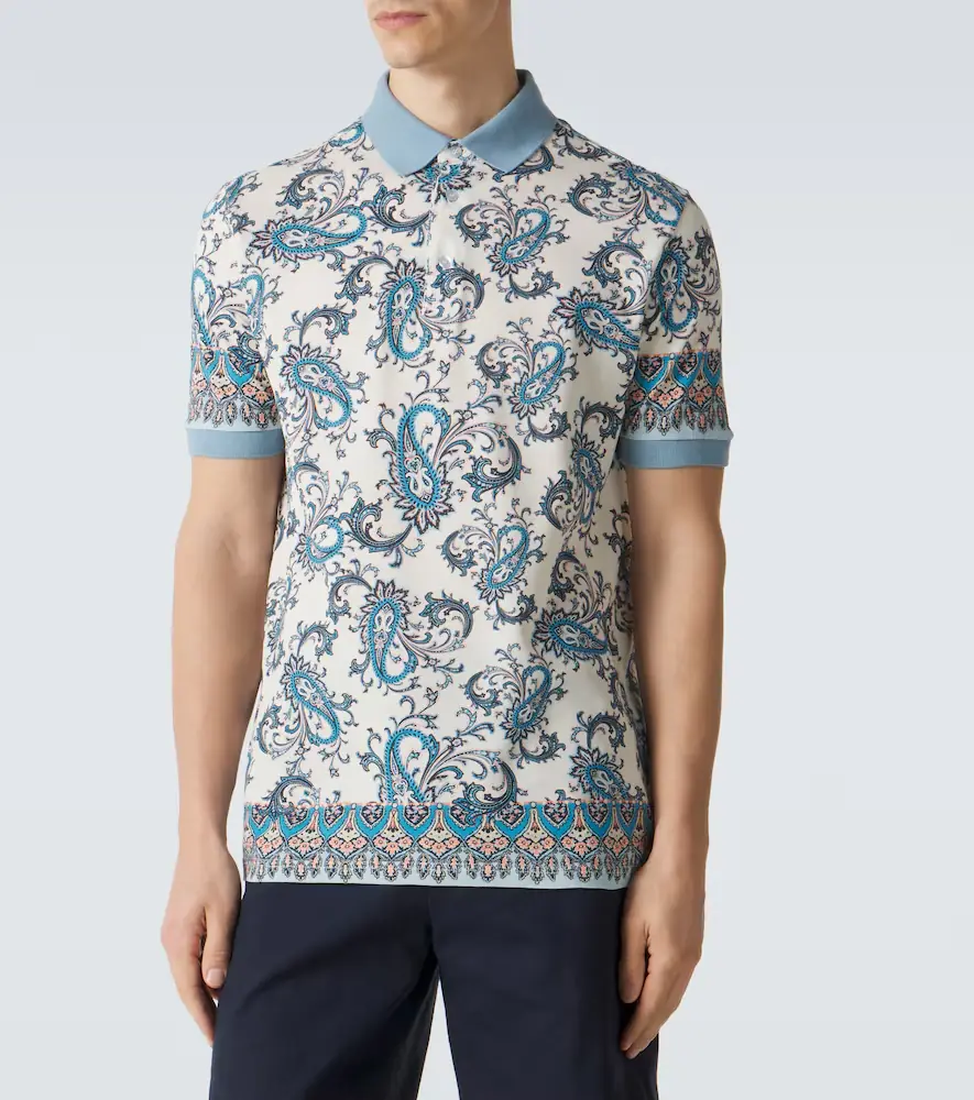 Etro Paisley cotton piqué polo shirt | Thumbnail 4 Etro Paisley cotton piqué polo shirt | Thumbnail 4