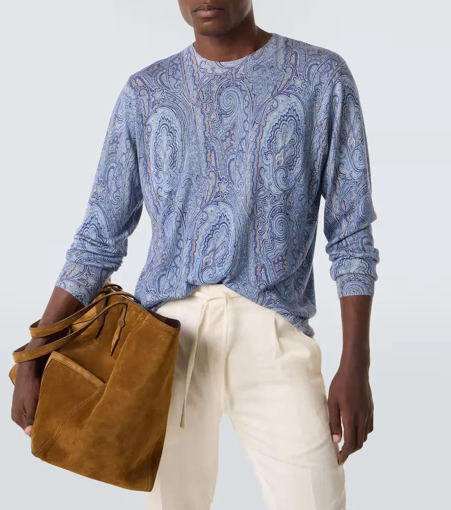 Etro Paisley silk and cashmere sweater | Thumbnail 4