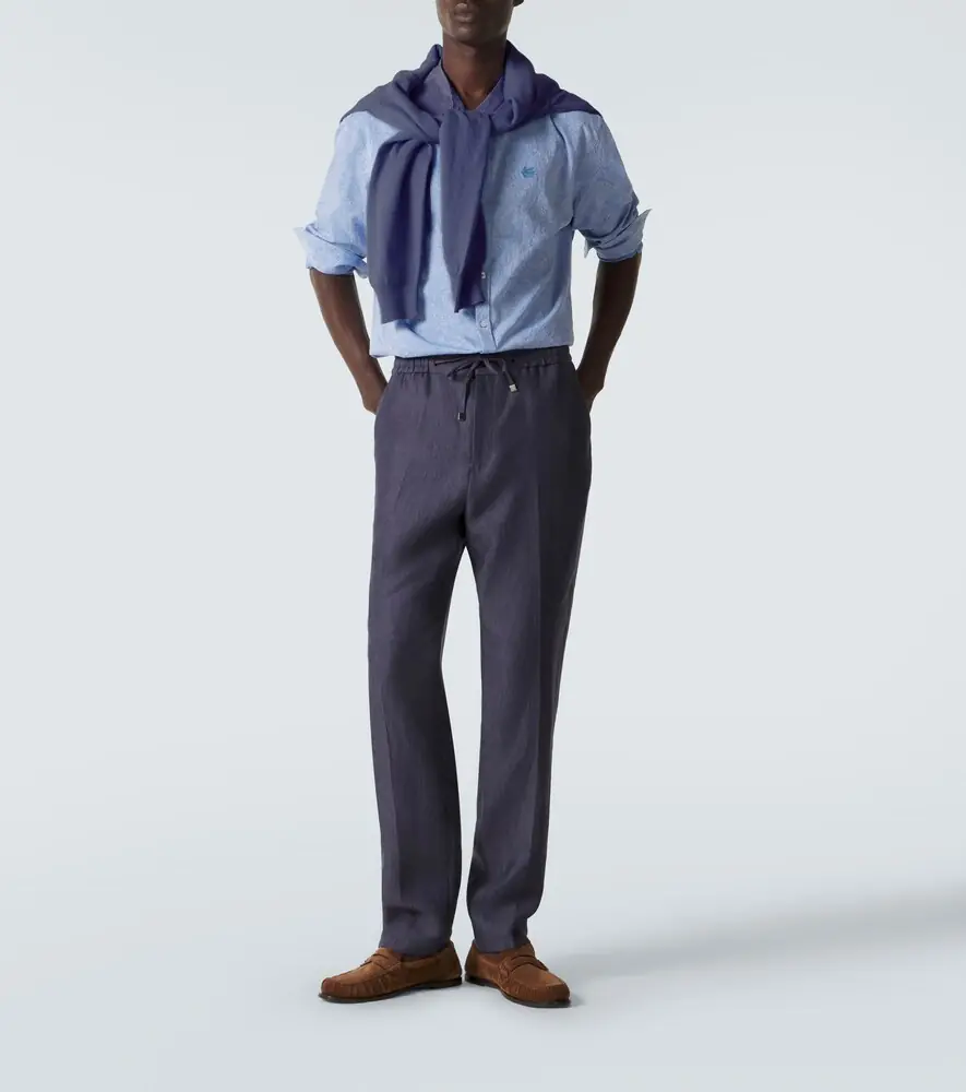 Etro Linen slim pants | Thumbnail 5 Etro Linen slim pants | Thumbnail 5
