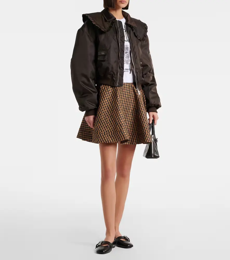 Ganni Duchess bomber jacket | Thumbnail 6