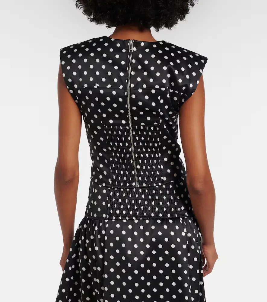 Ganni Polka-dot satin corset top | Thumbnail 3 Ganni Polka-dot satin corset top | Thumbnail 3