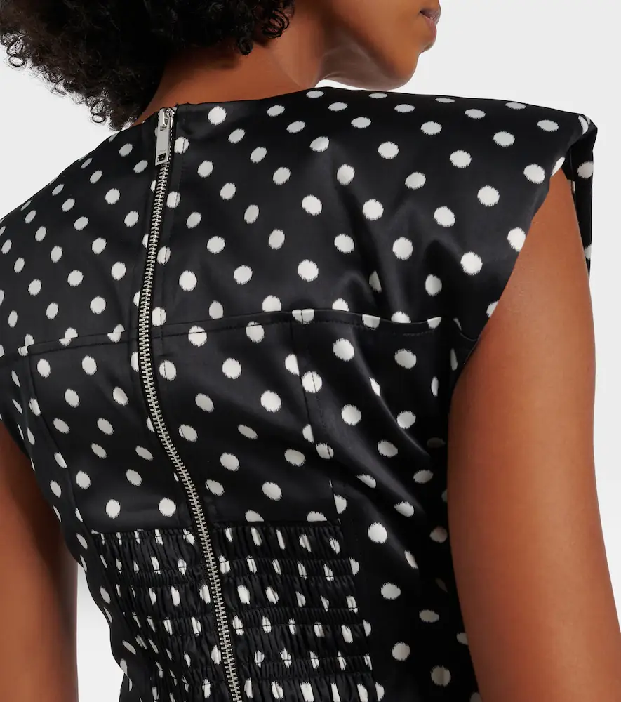 Ganni Polka-dot satin corset top | Thumbnail 5 Ganni Polka-dot satin corset top | Thumbnail 5