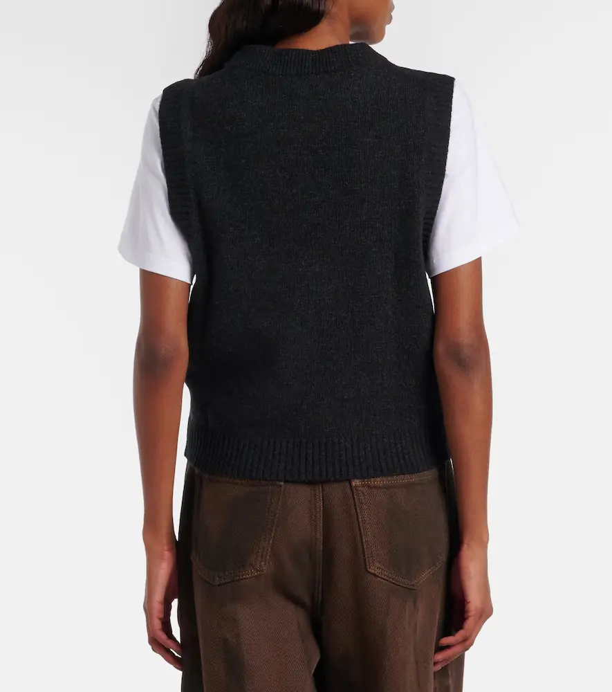 Ganni Printed wool-blend vest | Thumbnail 4