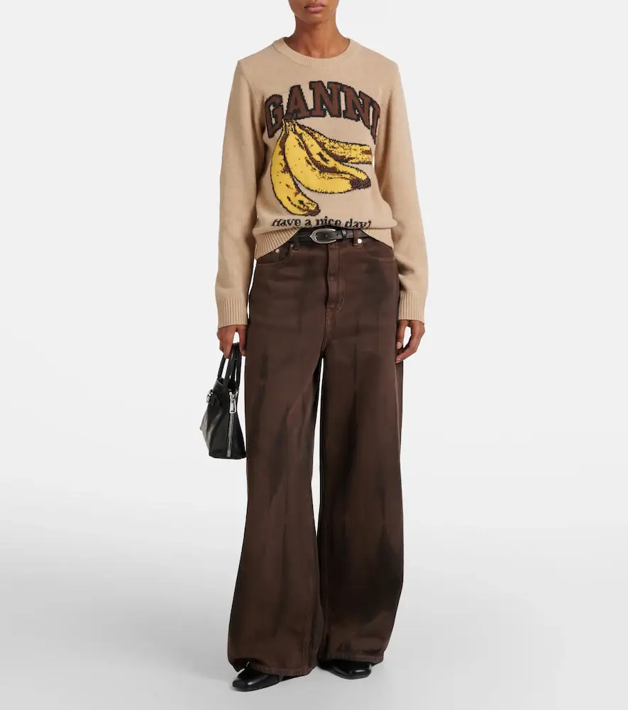 Ganni Logo intarsia sweater | Thumbnail 4