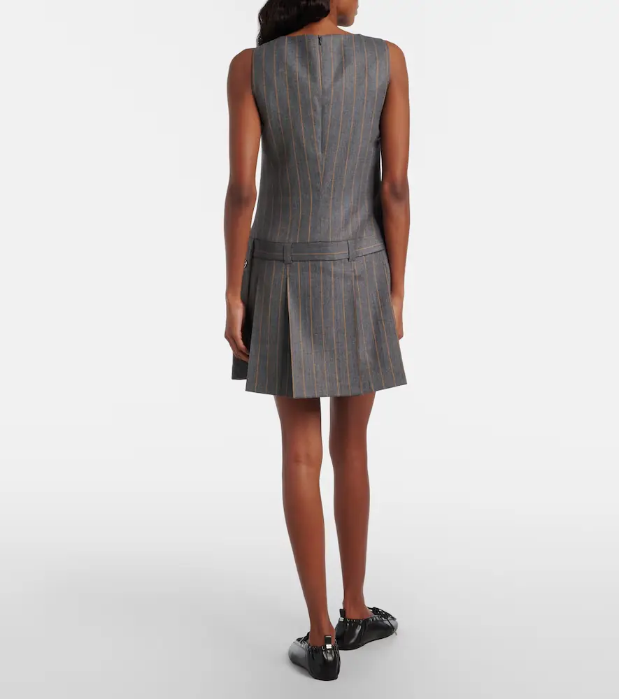 Ganni Belted pinstripe minidress | Thumbnail 2