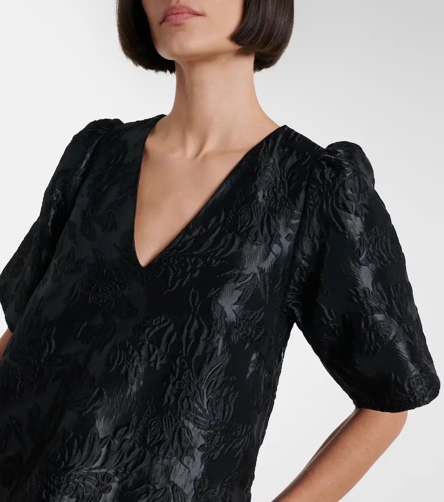 Ganni Satin cloqué minidress | Thumbnail 4 Ganni Satin cloqué minidress | Thumbnail 4