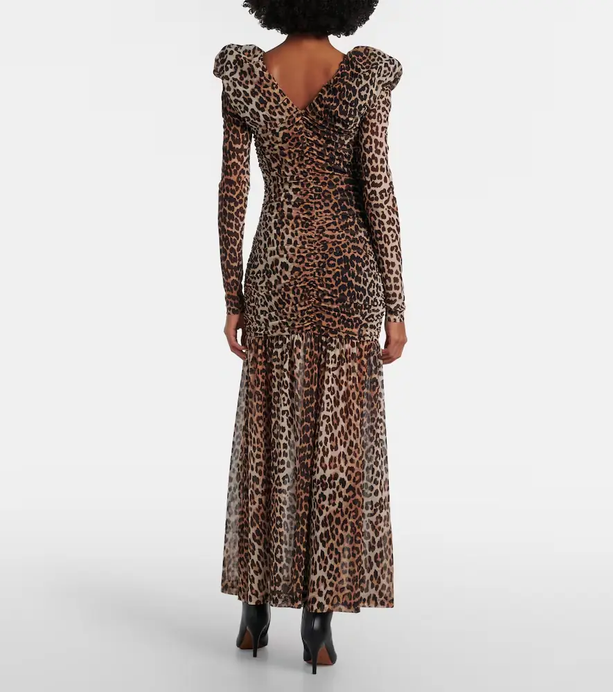 Ganni Leopard-print cloqué maxi dress | Thumbnail 2 Ganni Leopard-print cloqué maxi dress | Thumbnail 2