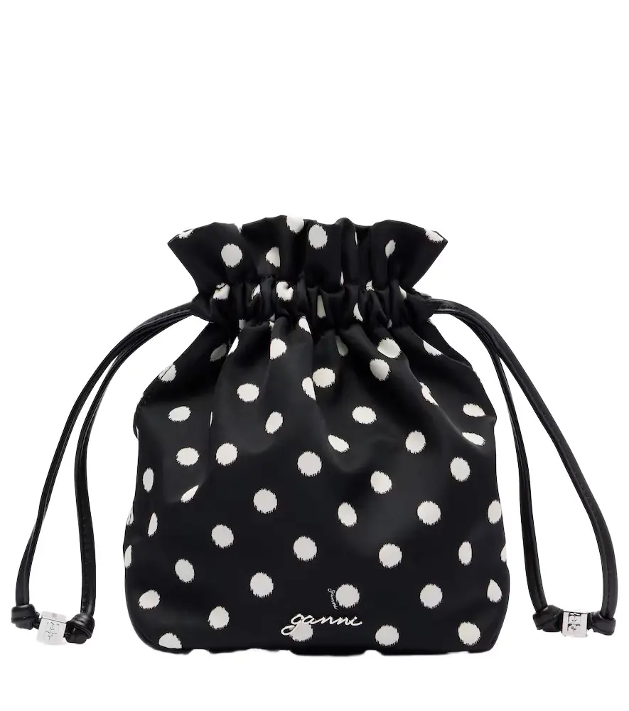 Ganni Bou polka-dot pouch