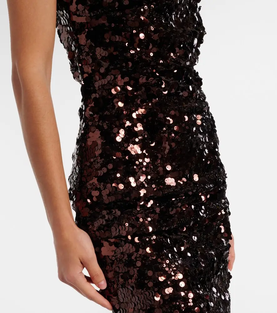 Ganni Sequined asymmetric minidress | Thumbnail 4