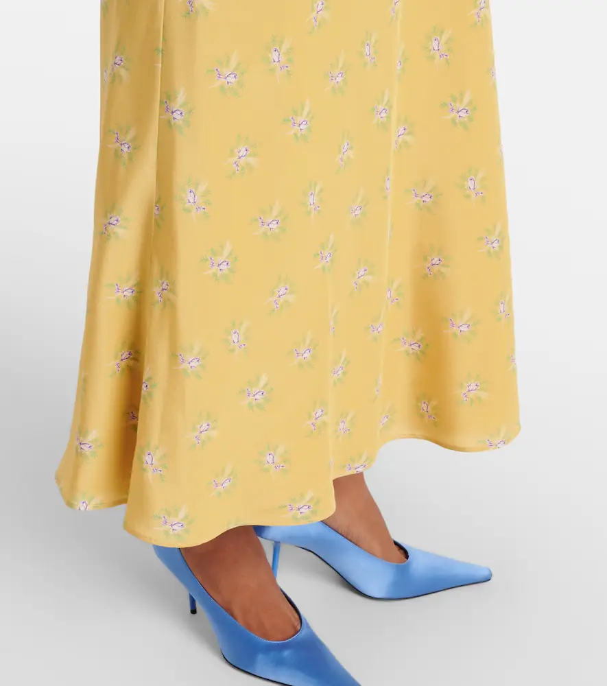 Alessandra Rich Floral silk midi dress | Thumbnail 4 Alessandra Rich Floral silk midi dress | Thumbnail 4