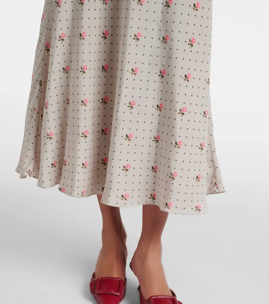Alessandra Rich Floral polka-dot silk midi dress | Thumbnail 6 Alessandra Rich Floral polka-dot silk midi dress | Thumbnail 6