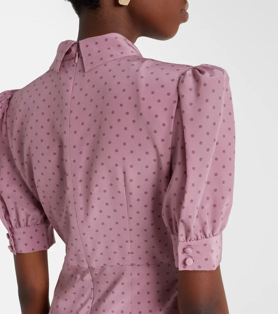 Alessandra Rich Polka-dot silk midi dress | Thumbnail 2 Alessandra Rich Polka-dot silk midi dress | Thumbnail 2