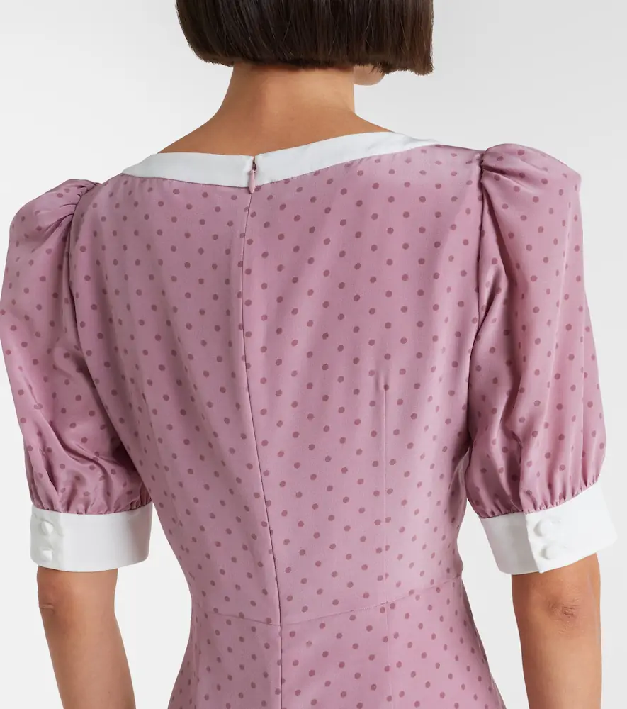 Alessandra Rich Bow-detail polka-dot silk minidress | Thumbnail 4 Alessandra Rich Bow-detail polka-dot silk minidress | Thumbnail 4