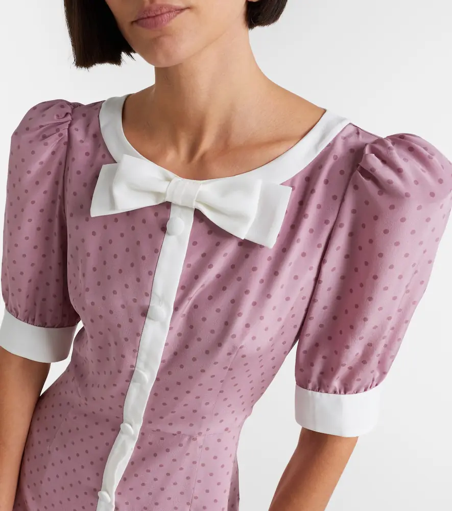 Alessandra Rich Bow-detail polka-dot silk minidress | Thumbnail 5 Alessandra Rich Bow-detail polka-dot silk minidress | Thumbnail 5