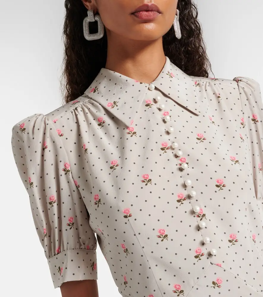 Alessandra Rich Floral polka-dot silk maxi dress | Thumbnail 3 Alessandra Rich Floral polka-dot silk maxi dress | Thumbnail 3