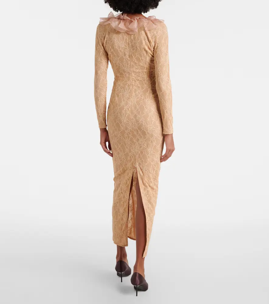 Alessandra Rich Ruffled lace midi dress | Thumbnail 5 Alessandra Rich Ruffled lace midi dress | Thumbnail 5
