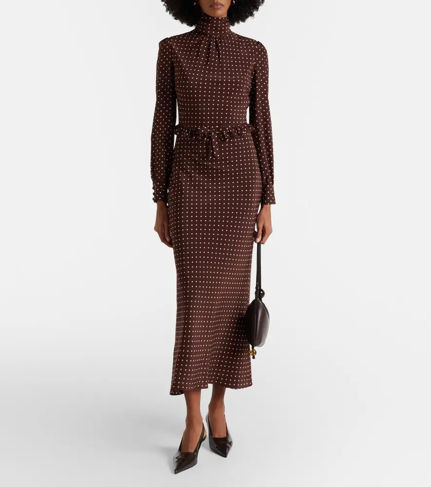 Alessandra Rich Polka-dot midi dress | Thumbnail 3 Alessandra Rich Polka-dot midi dress | Thumbnail 3