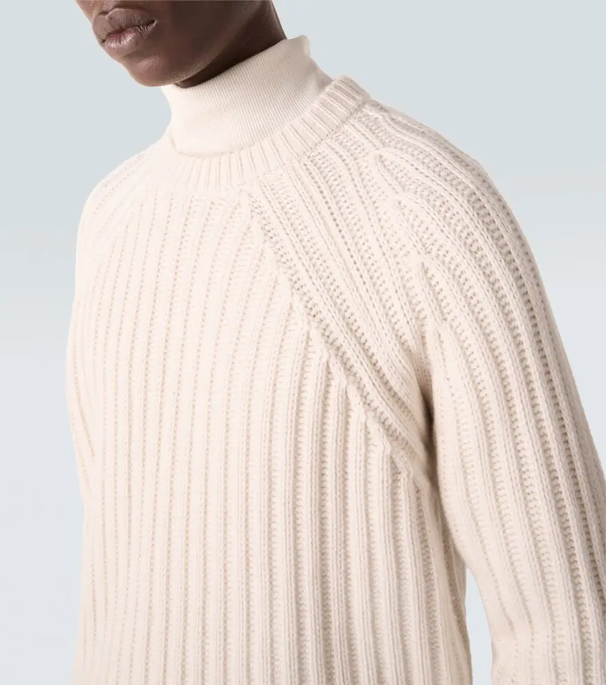 Allude Ribbed-knit wool and cashmere sweater | Thumbnail 4