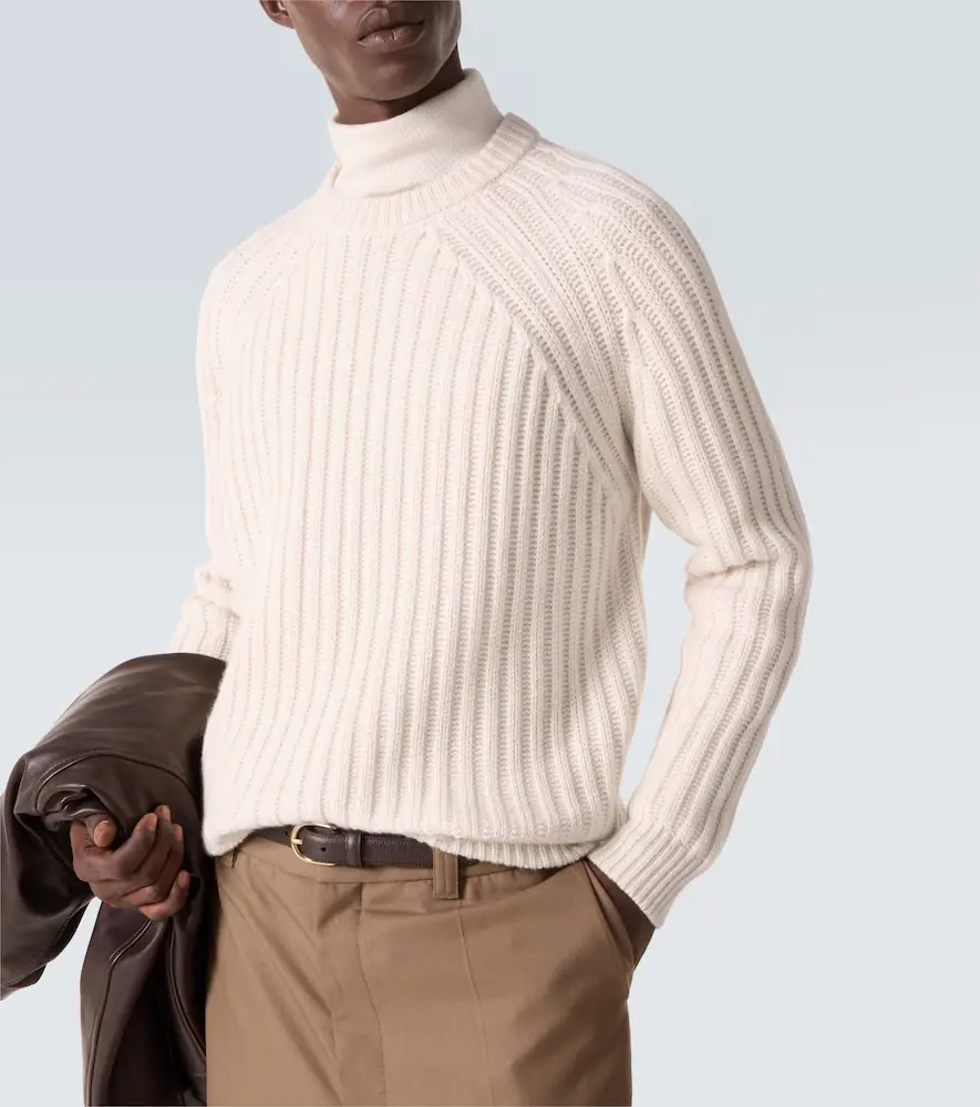 Allude Ribbed-knit wool and cashmere sweater | Thumbnail 5