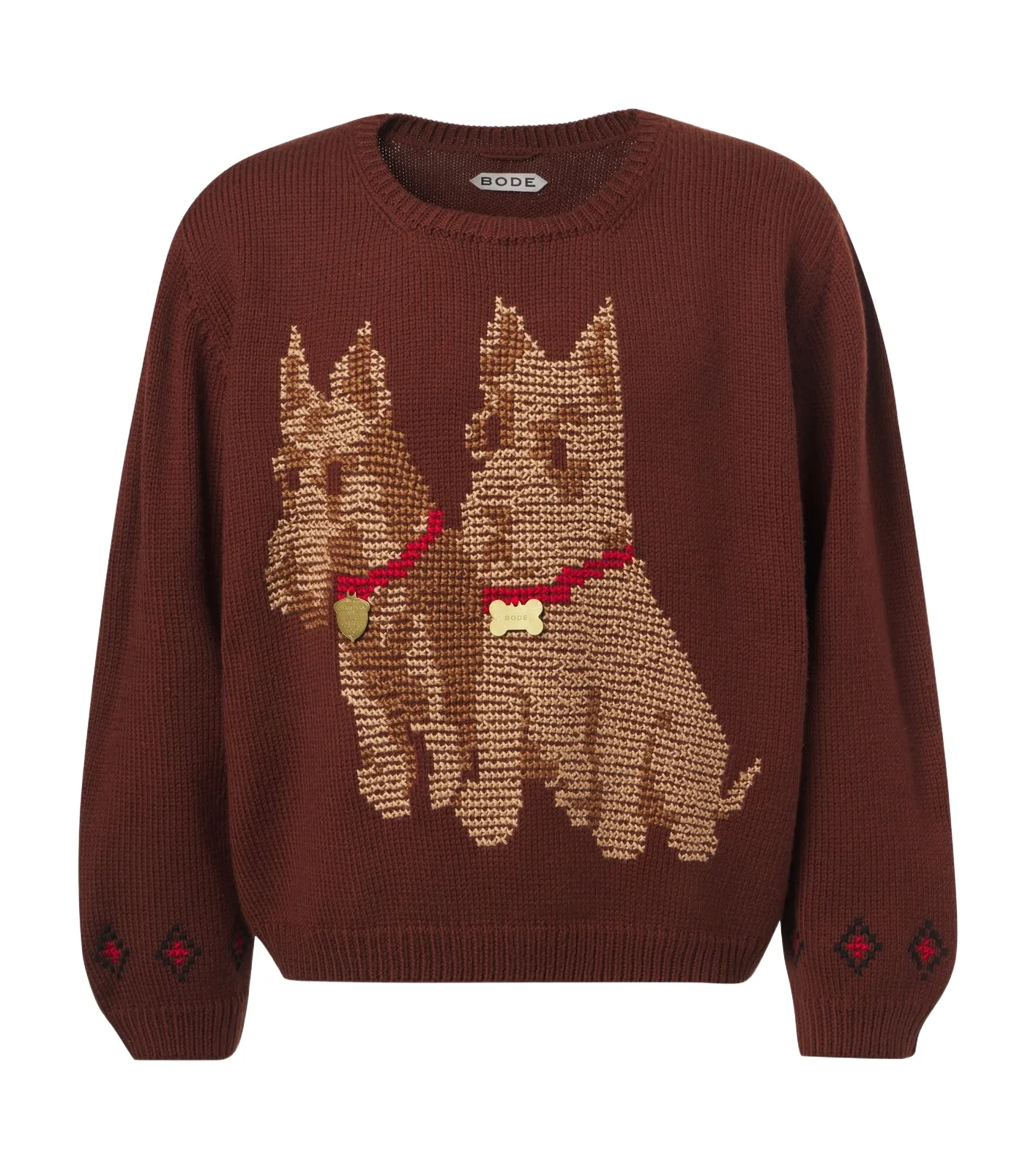 BODE Scottie embroidered wool sweater