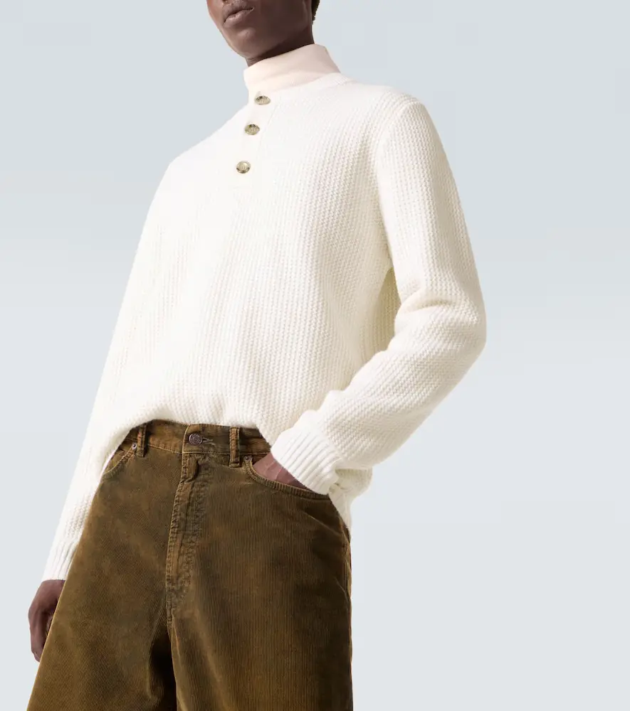 Allude Waffle-knit wool and cashmere sweater | Thumbnail 4
