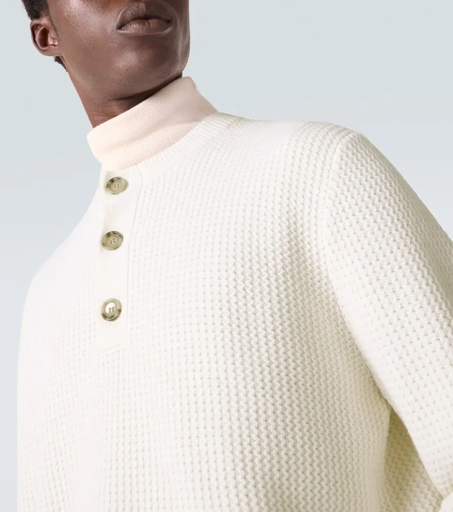 Allude Waffle-knit wool and cashmere sweater | Thumbnail 6