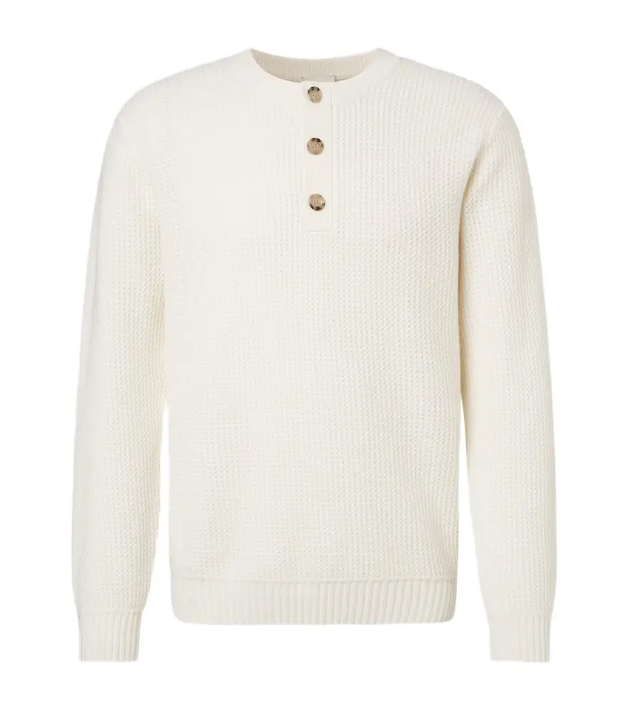 Allude Waffle-knit wool and cashmere sweater