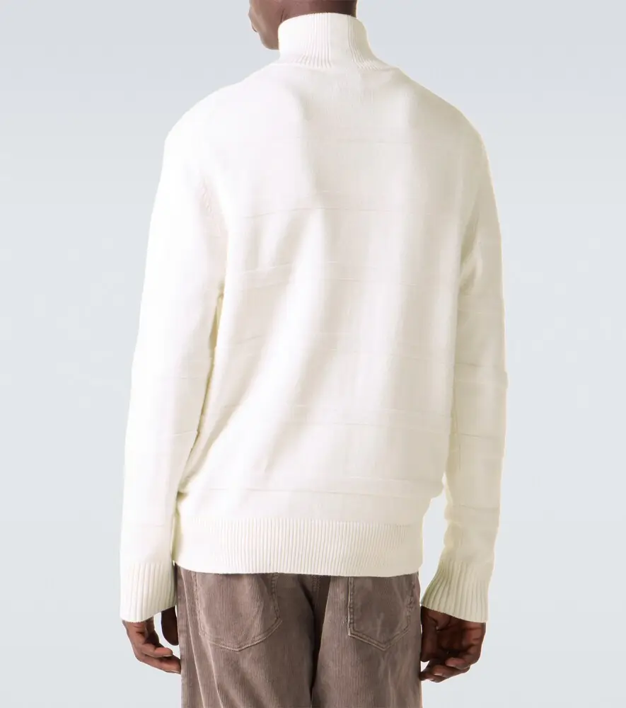 Allude Cotton and cashmere turtleneck sweater | Thumbnail 3