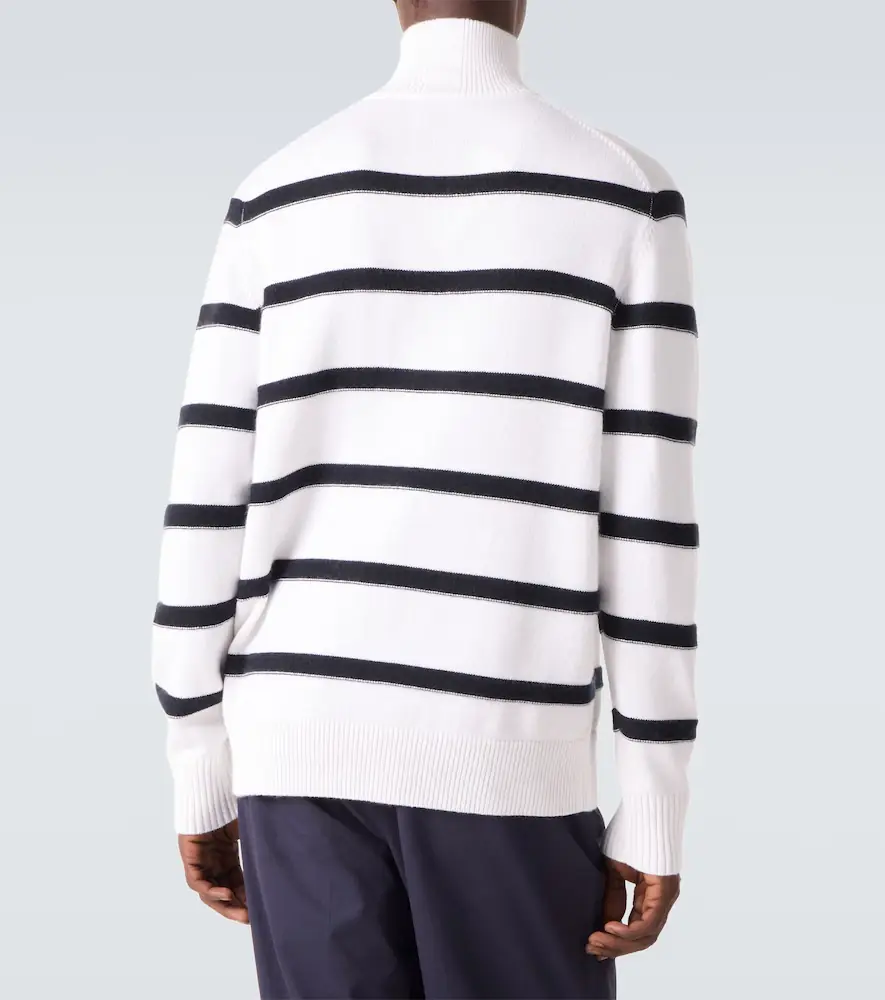 Allude Striped cotton and cashmere sweater | Thumbnail 2