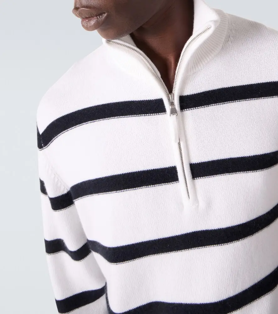 Allude Striped cotton and cashmere sweater | Thumbnail 5