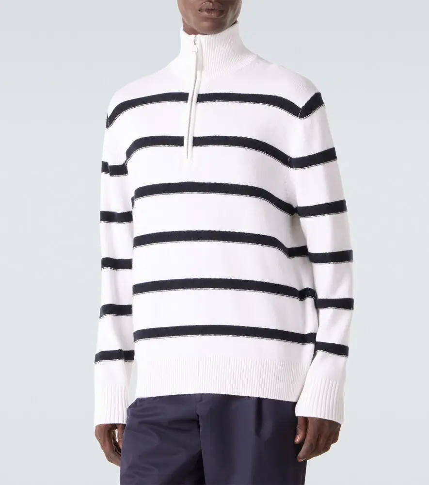 Allude Striped cotton and cashmere sweater | Thumbnail 6