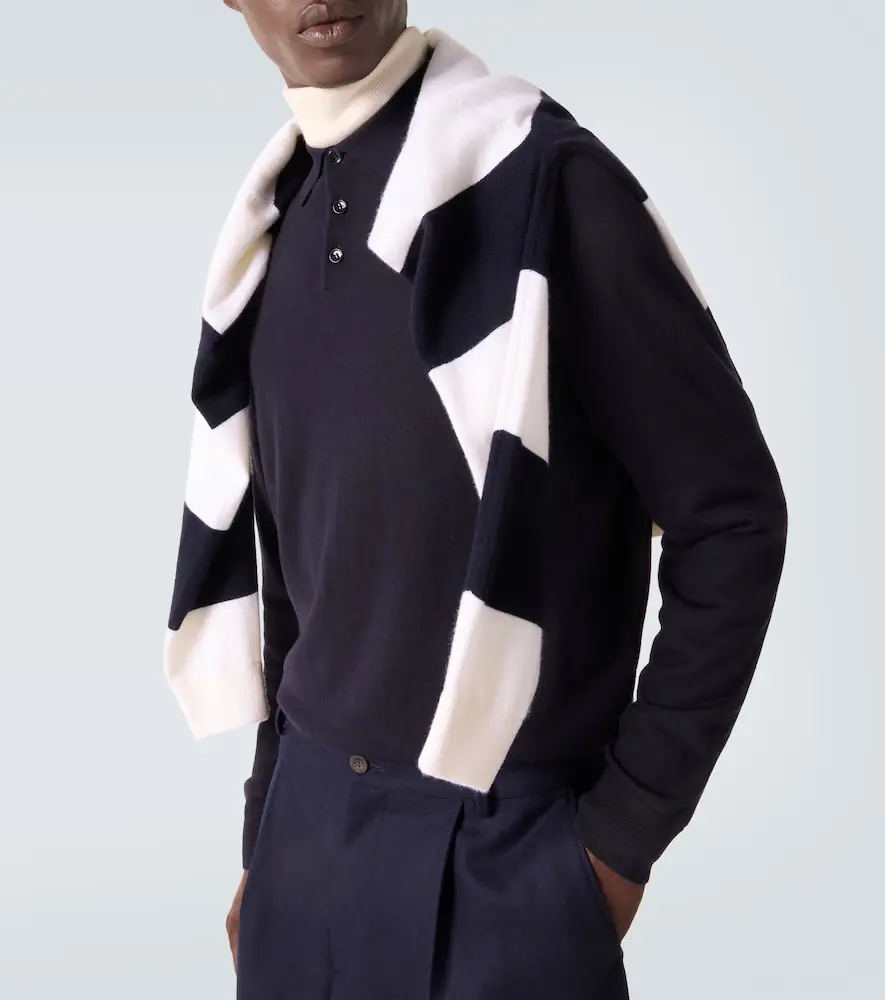 Allude Virgin wool polo sweater | Thumbnail 5