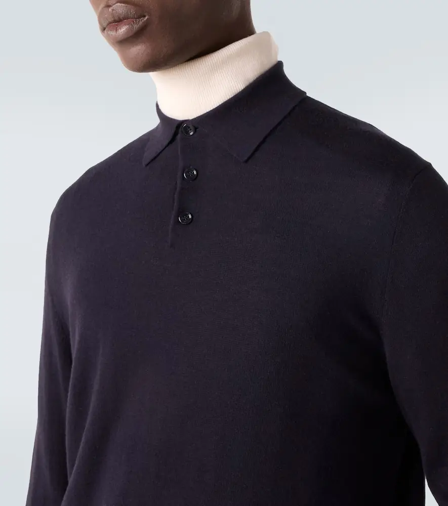 Allude Virgin wool polo sweater | Thumbnail 6