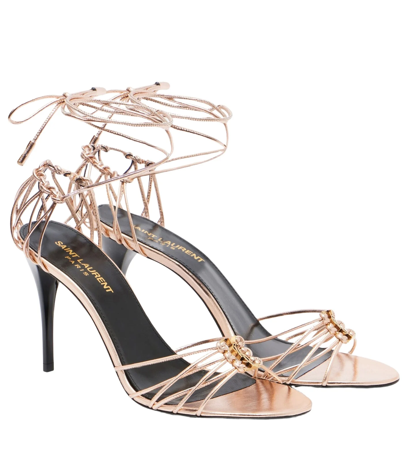 Babylone 90 metallic leather sandals Babylone 90 metallic leather sandals