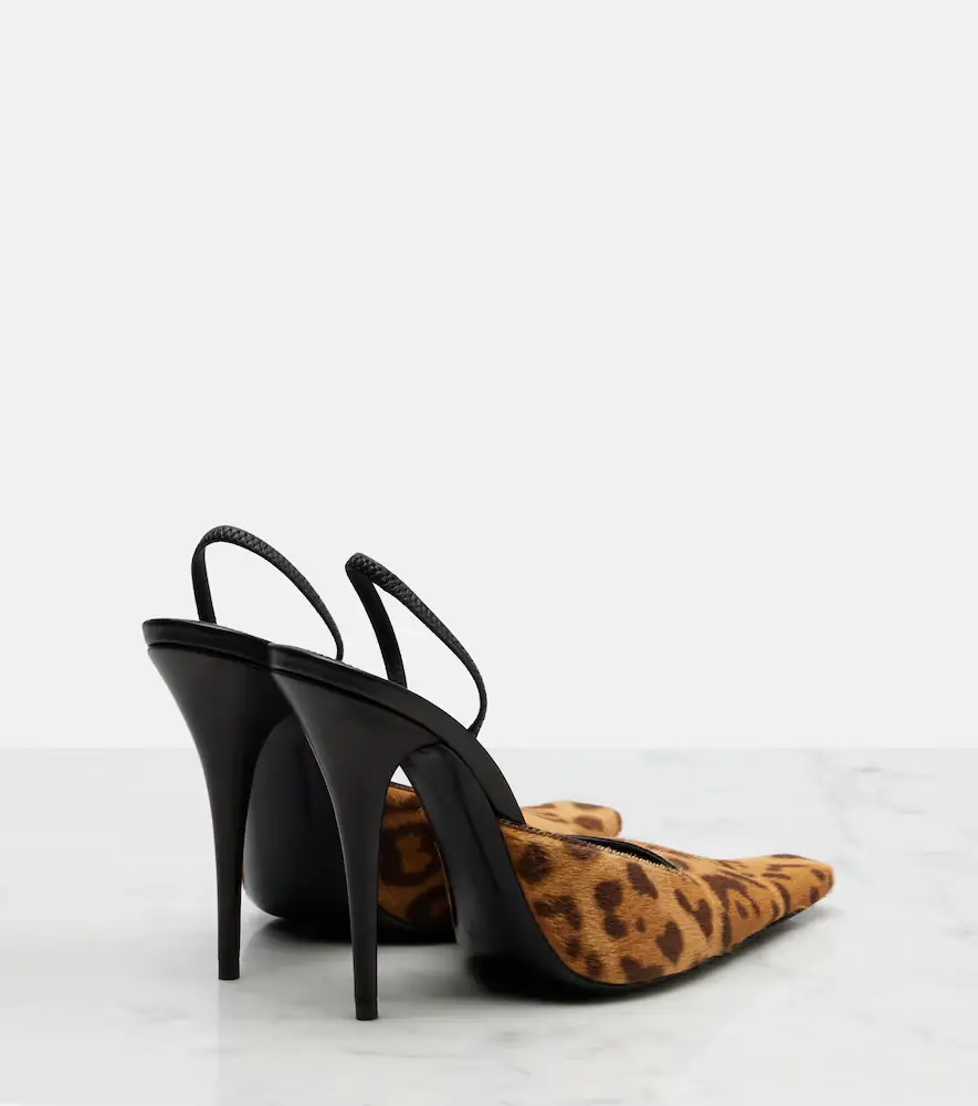 Saint Laurent Tuileries calf hair slingback pumps | Thumbnail 3 Saint Laurent Tuileries calf hair slingback pumps | Thumbnail 3