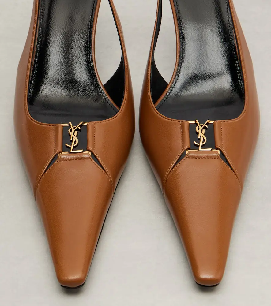 Saint Laurent Babylone Breteuil leather slingback pumps | Thumbnail 2