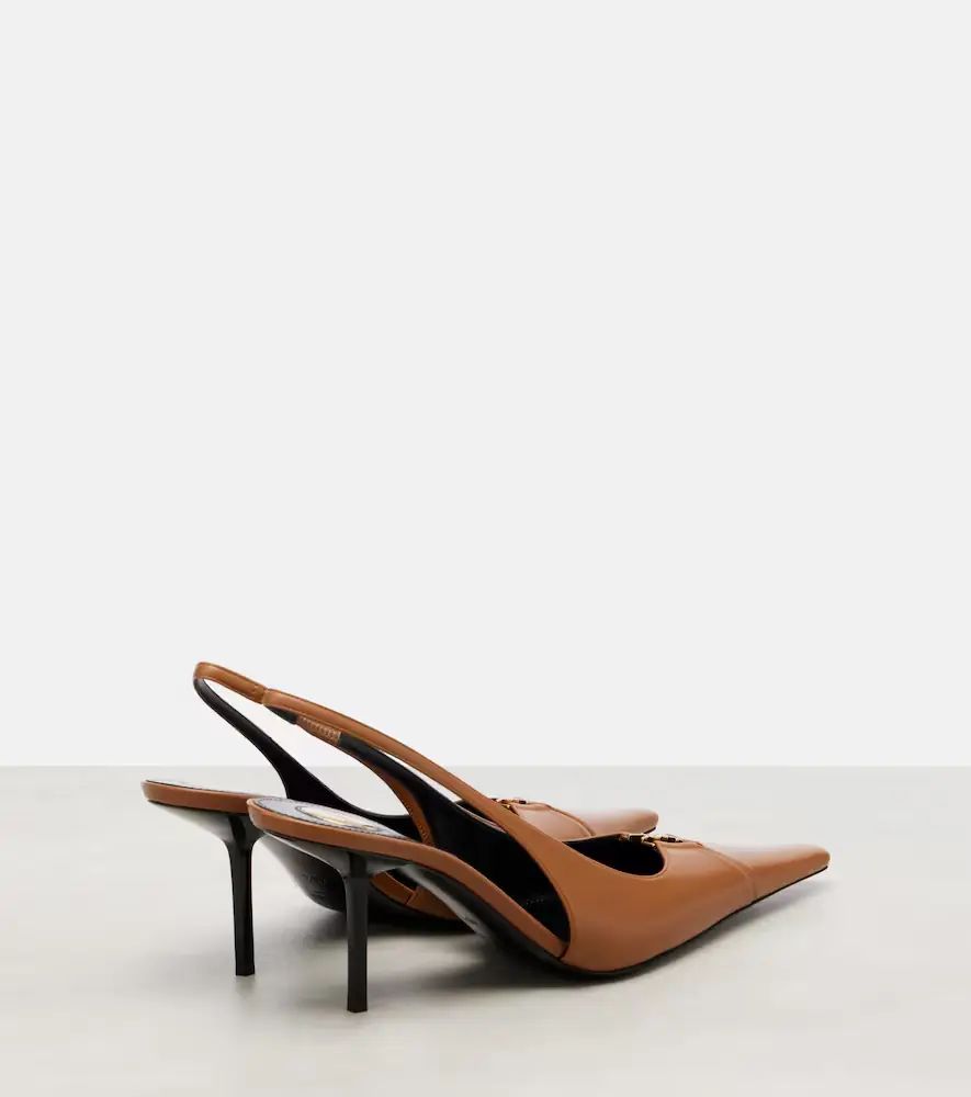 Saint Laurent Babylone Breteuil leather slingback pumps | Thumbnail 3