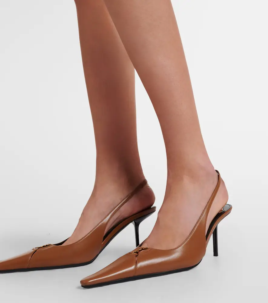 Saint Laurent Babylone Breteuil leather slingback pumps | Thumbnail 6