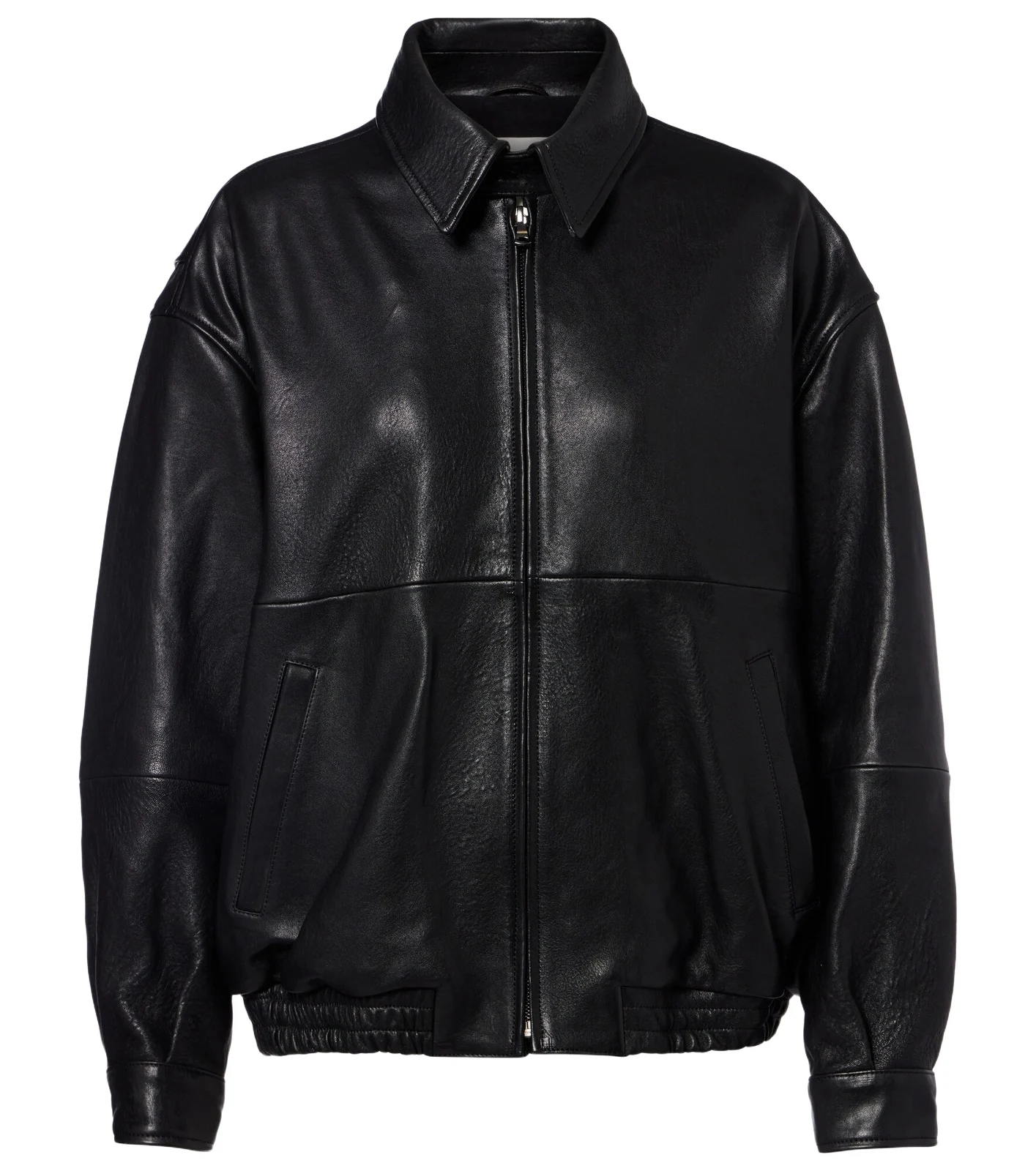 Nour Hammour Doran oversized leather blouson jacket