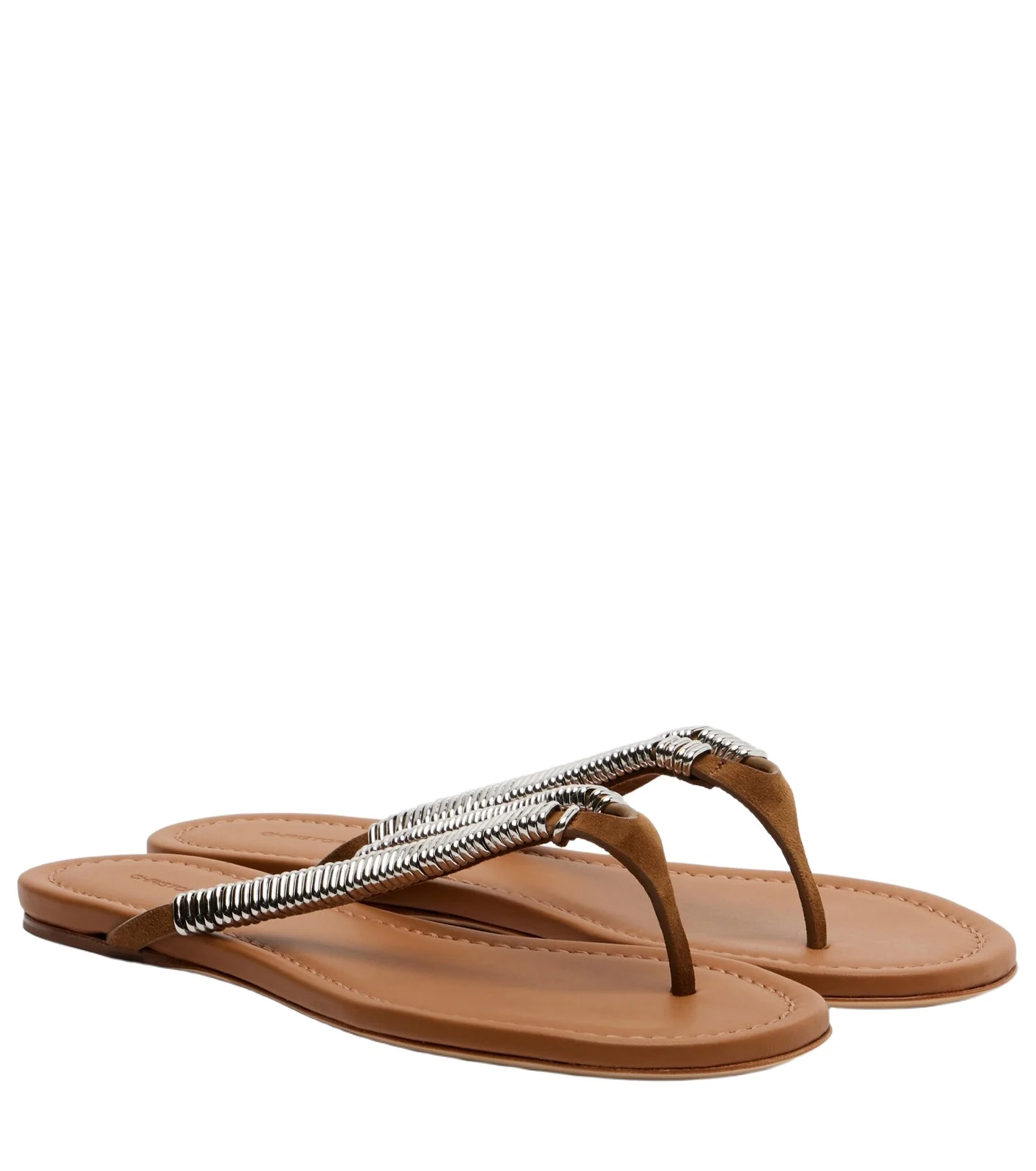 Frida embellished suede thong sandals Frida embellished suede thong sandals