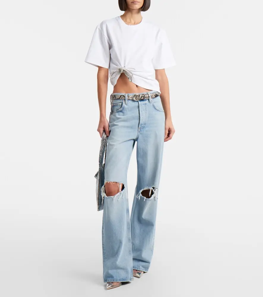 Area Embellished cotton jersey T-shirt | Thumbnail 4