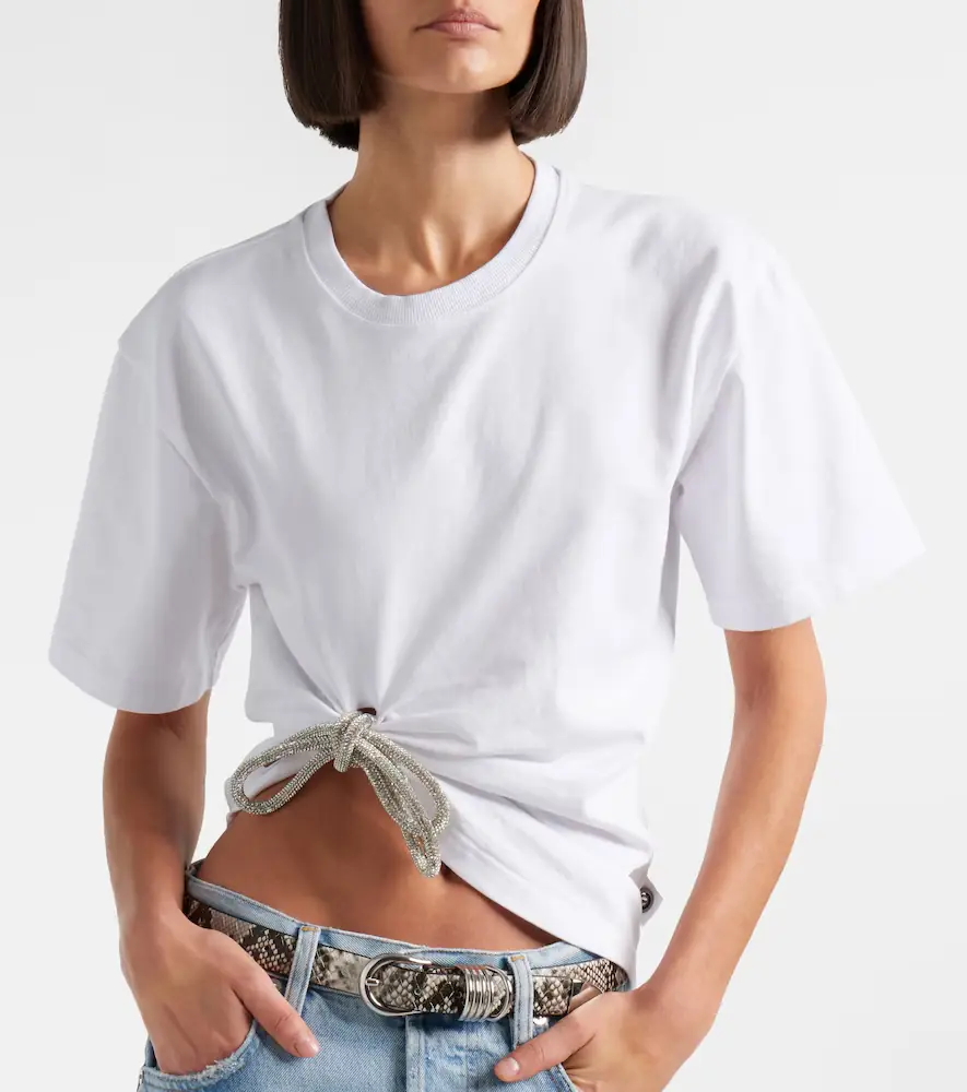 Area Embellished cotton jersey T-shirt | Thumbnail 5