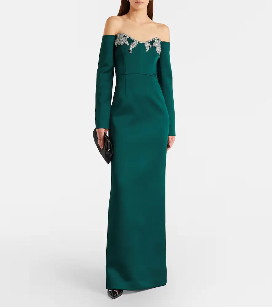 Rebecca Vallance Ellerie embellished off-shoulder gown | Thumbnail 4