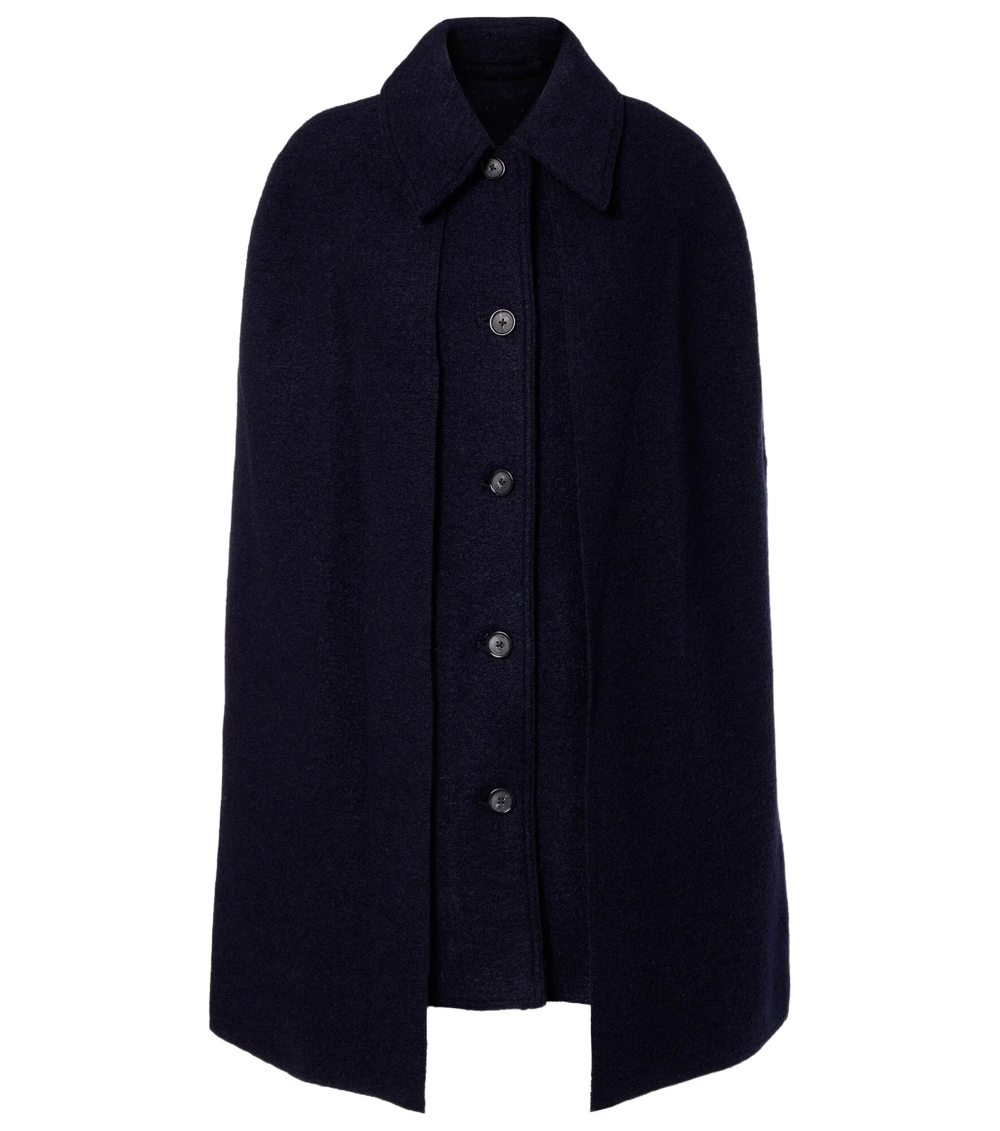 Wool bouclé cape