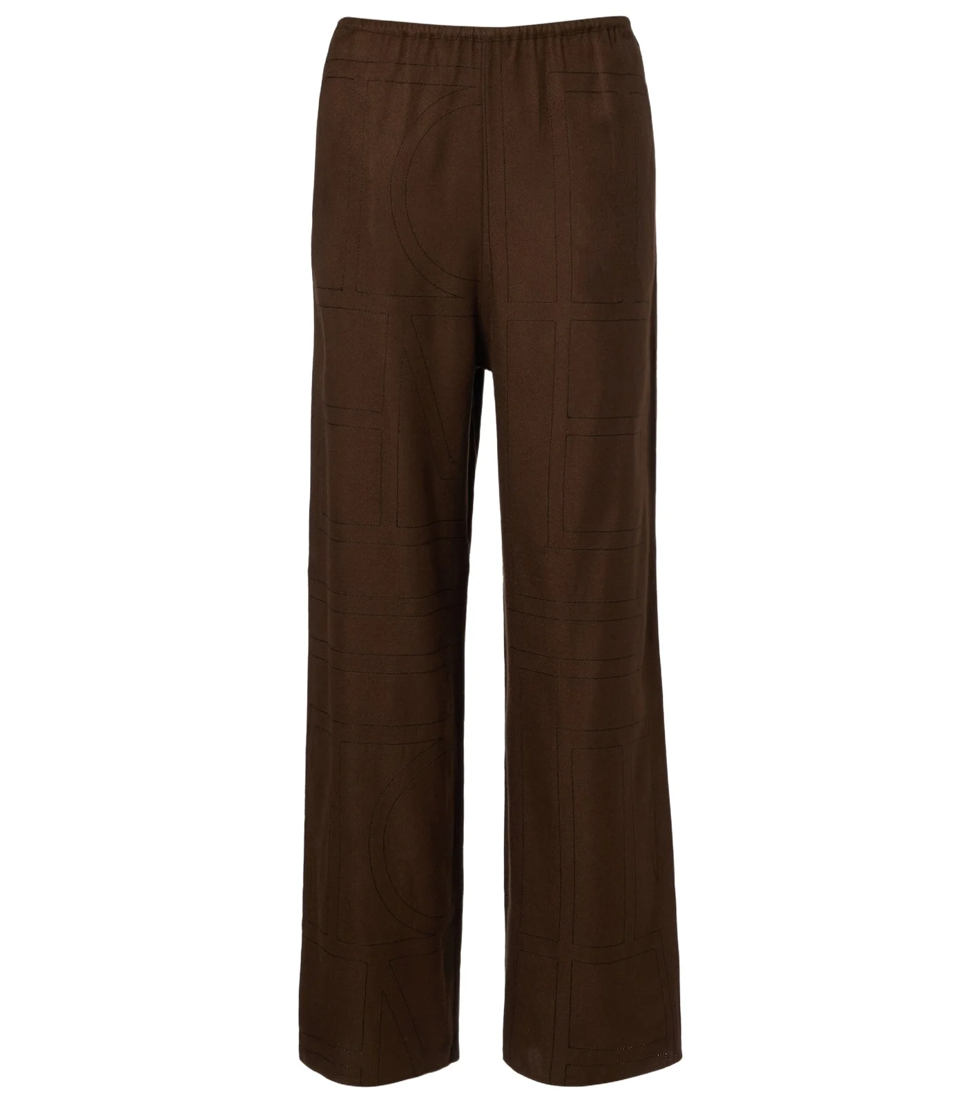 TOTEME Monogram embroidered flannel pajama pants